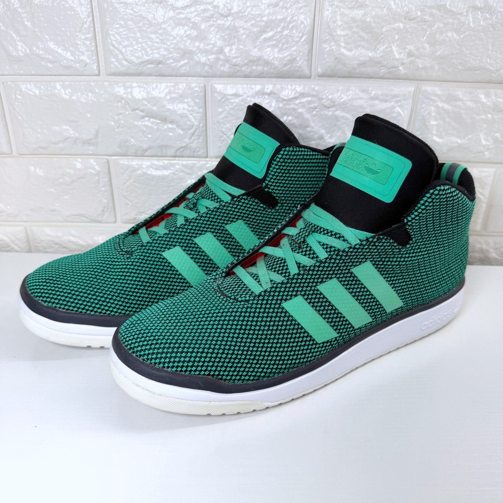 Adidas Veritas Mid Mens Size 12 Green / Black Primeknit Style B24557 Sneakers